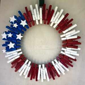 Home made Clothespin Wreath